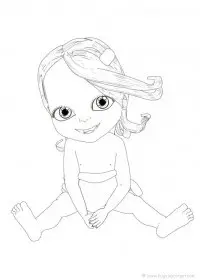 Fisă de colorat cu Bebelusi de colorat p03