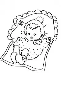 Fisă de colorat cu Bebelusi de colorat p18