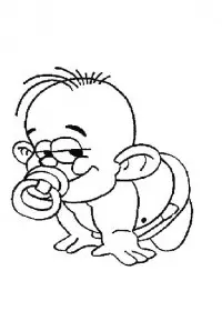 Fisă de colorat cu Bebelusi de colorat p25