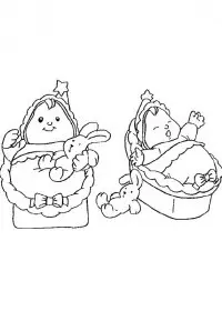 Fisă de colorat cu Bebelusi de colorat p27