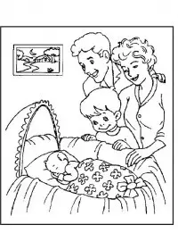 Fisă de colorat cu Bebelusi de colorat p47