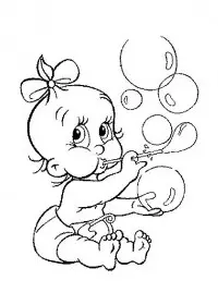 Fisă de colorat cu Bebelusi de colorat p51