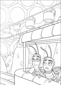 Fisă de colorat cu Bee movie de colorat p02