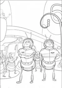 Fisă de colorat cu Bee movie de colorat p04