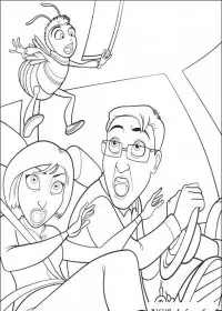 Fisă de colorat cu Bee movie de colorat p08