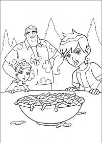 Fisă de colorat cu Ben 10 de colorat p10