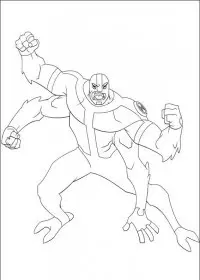 Fisă de colorat cu Ben 10 de colorat p12