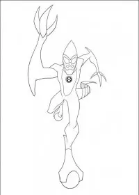 Fisă de colorat cu Ben 10 de colorat p45