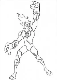 Fisă de colorat cu Ben 10 de colorat p64