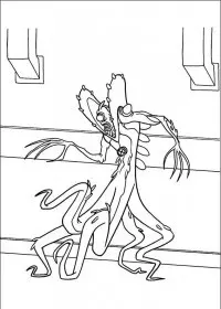 Fisă de colorat cu Ben 10 de colorat p72