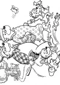 Fisă de colorat cu Berenstain bears de colorat p09