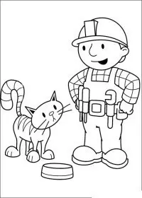 Fisă de colorat cu Bob The Builder p12