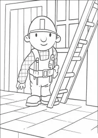 Fisă de colorat cu Bob The Builder p19