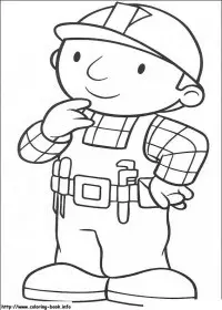 Fisă de colorat cu Bob The Builder p20
