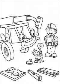 Fisă de colorat cu Bob The Builder p30