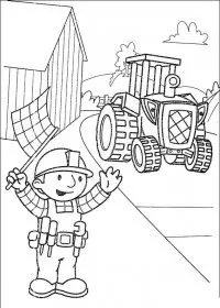 Fisă de colorat cu Bob The Builder p35