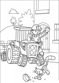 Fisă de colorat cu Bob The Builder p36
