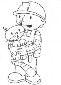 Fisă de colorat cu Bob The Builder p44