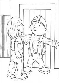 Fisă de colorat cu Bob The Builder p47
