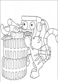 Fisă de colorat cu Bob The Builder p53