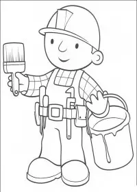 Fisă de colorat cu Bob The Builder p59