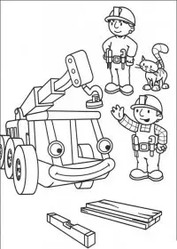 Fisă de colorat cu Bob The Builder p63