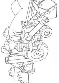 Fisă de colorat cu Bob The Builder p70