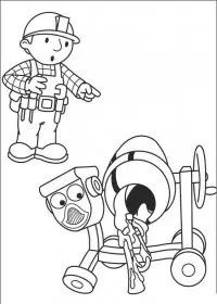 Fisă de colorat cu Bob The Builder p72