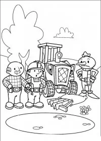 Fisă de colorat cu Bob The Builder p77