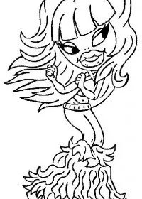 Fisă de colorat cu Bratz de colorat p01