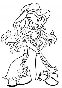 Fisă de colorat cu Bratz de colorat p02