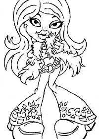 Fisă de colorat cu Bratz de colorat p03