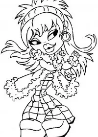 Fisă de colorat cu Bratz de colorat p04