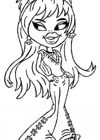 Fisă de colorat cu Bratz de colorat p05
