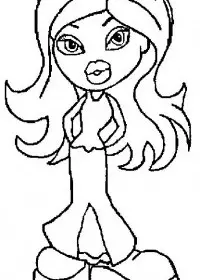 Fisă de colorat cu Bratz de colorat p06