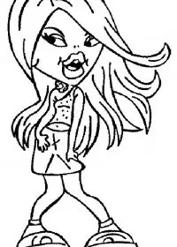 Fisă de colorat cu Bratz de colorat p07