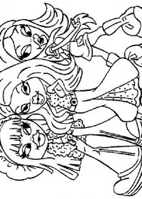 Fisă de colorat cu Bratz de colorat p09