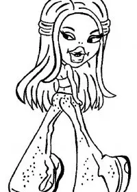 Fisă de colorat cu Bratz de colorat p10