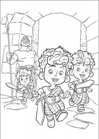 Fisă de colorat cu Brave de colorat p06