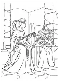 Fisă de colorat cu Brave de colorat p08