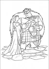 Fisă de colorat cu Brave de colorat p13