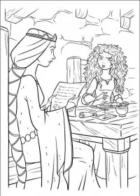 Fisă de colorat cu Brave de colorat p16