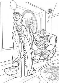 Fisă de colorat cu Brave de colorat p18