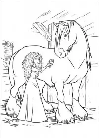 Fisă de colorat cu Brave de colorat p19