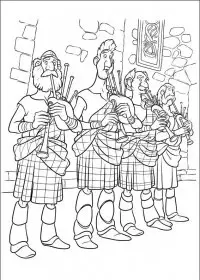 Fisă de colorat cu Brave de colorat p25