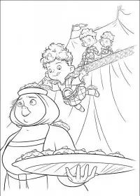 Fisă de colorat cu Brave de colorat p28