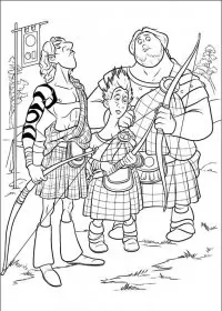 Fisă de colorat cu Brave de colorat p29