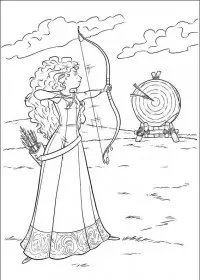 Fisă de colorat cu Brave de colorat p32