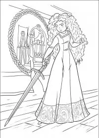 Fisă de colorat cu Brave de colorat p34