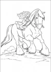 Fisă de colorat cu Brave de colorat p35